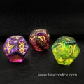 Bescon 3 Pieces Astrological Dice Set, Constellation Divination D12 Dice, 3 Colors Magical Stone Effect or Glowing in Dark